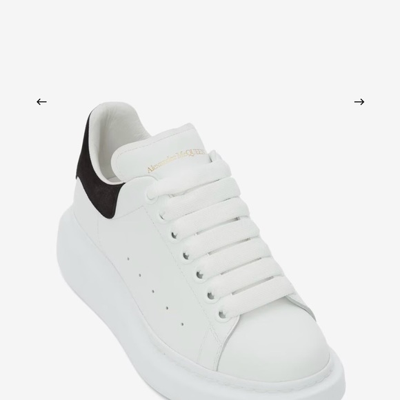 Alexander McQueen White Sneakers with Black Heel - Picture 1 of 6
